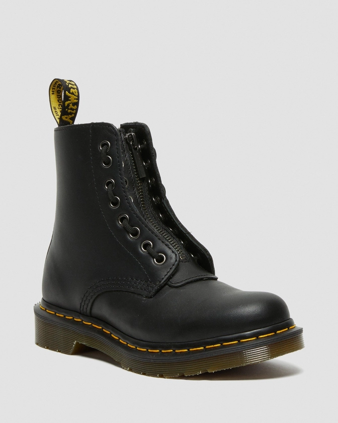 1460 Pascal Nappa Zip Boots in Black | Dr. Martens