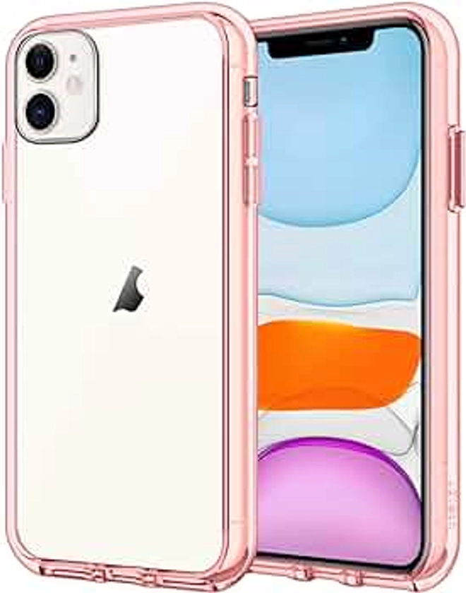 JETech Case for iPhone 11 (2019), 6.1-Inch, Shockproof Transparent Bumper Cover, Anti-Scratch Clear Back (Rose Gold)