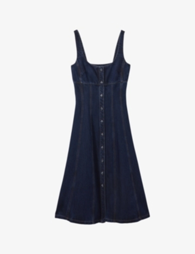 Lyle scoop-neck denim midi dress