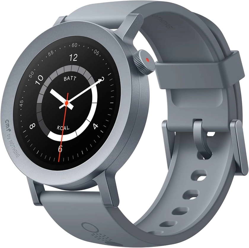 CMF by Nothing Watch Pro 2 Montre connectée avec Affichage AMOLED de 1,32", Durée de Vie de la Batterie de 11 Jours, Appels Bluetooth avec réduction du Bruit par IA, et GPS multisystème - Gris Cendré