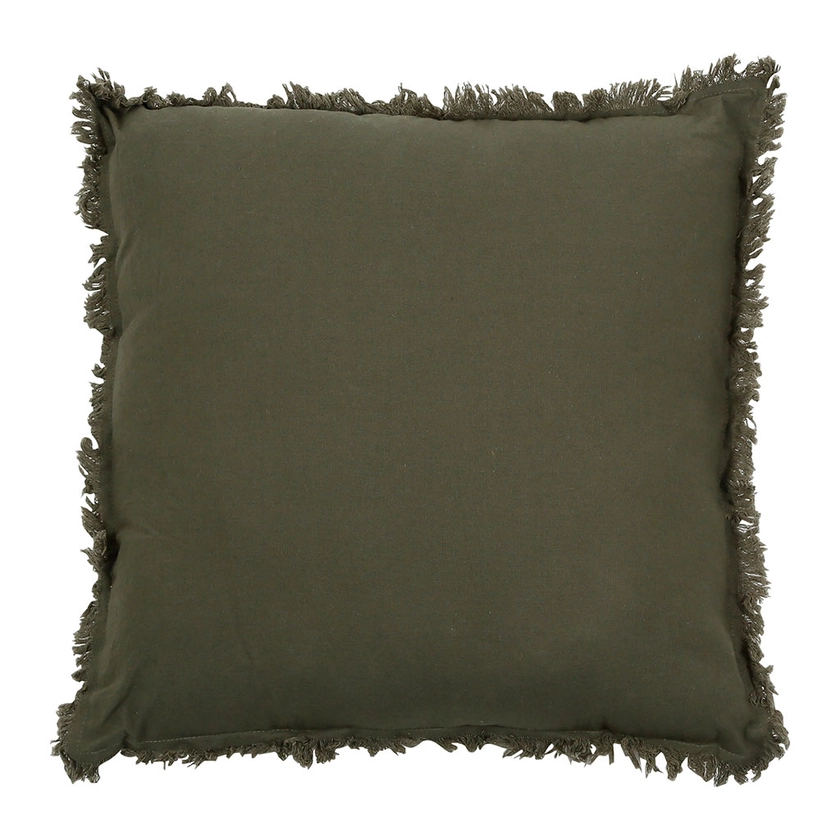 Housse de coussin en coton nalia thym 45x45cm - Nalia