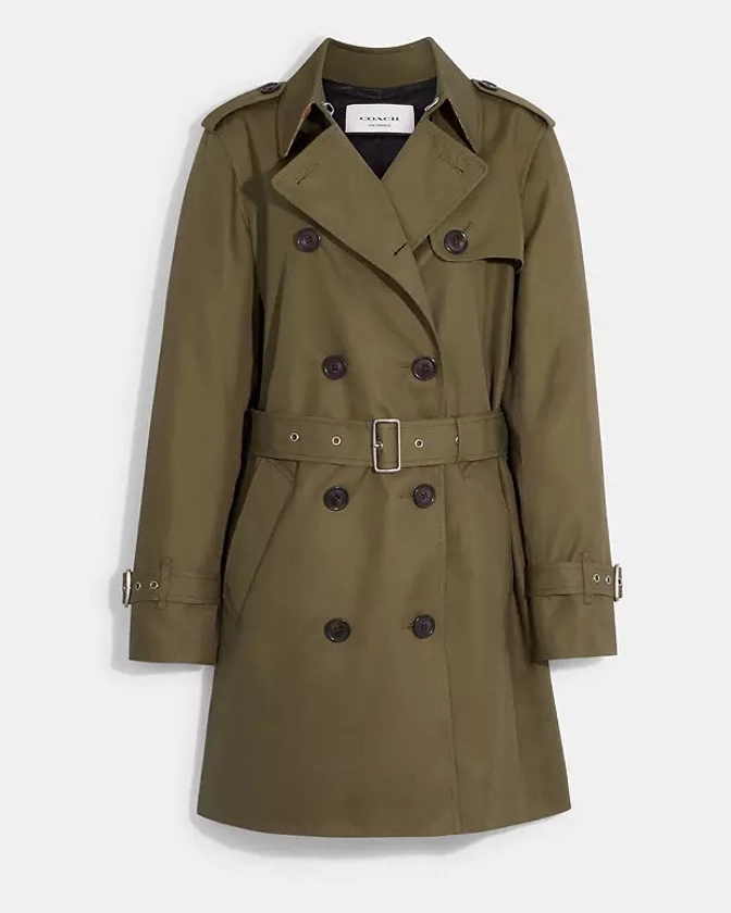 COACH® Outlet | Solid Mid Trench Coat