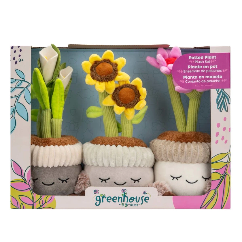 Greenhouse by Russ 12 Inch Plush Plants, 3-packFlowers