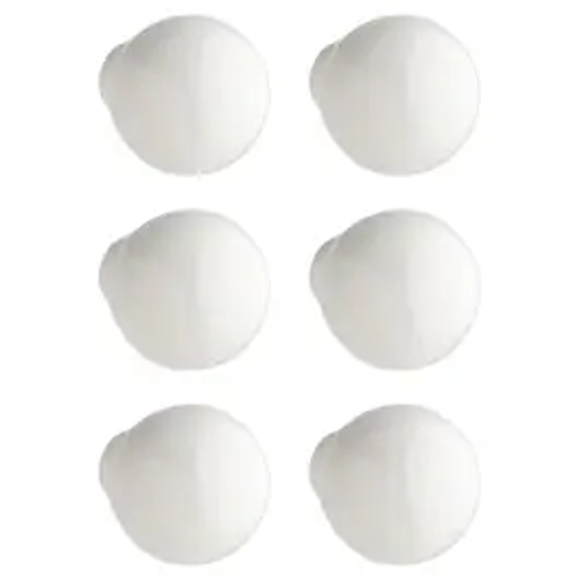 White Ball Top Ceramic Cabinet Knob - Pack of 6 - Elite Knobs & Handles