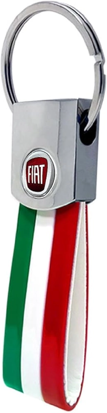 Quattroerre - Porte-clés Fiat avec drapeau italien tricolore, logo coloré, officiel, multicolore, Taille Unique