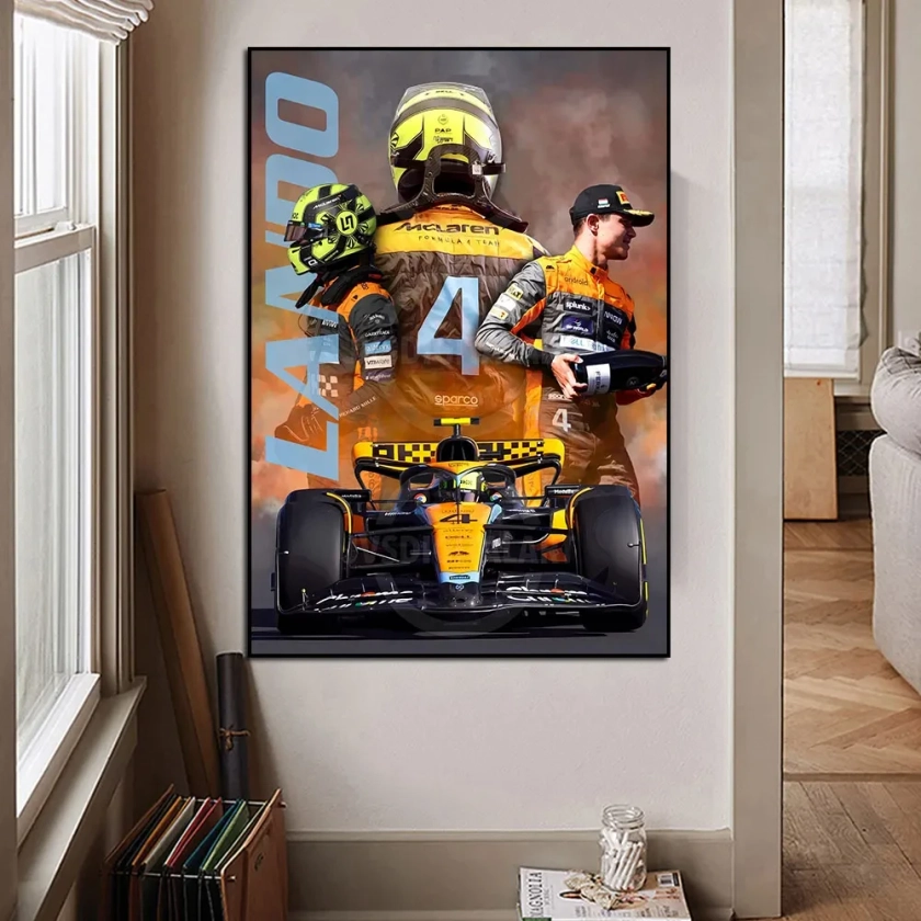 Norris-Affiche Imprimée F1 de Formule 1, Peinture sur Toile, Tableau d'Art Mural de Voiture Lando Norris, pour Décoration de Salon et de Maison, 2023 - AliExpress