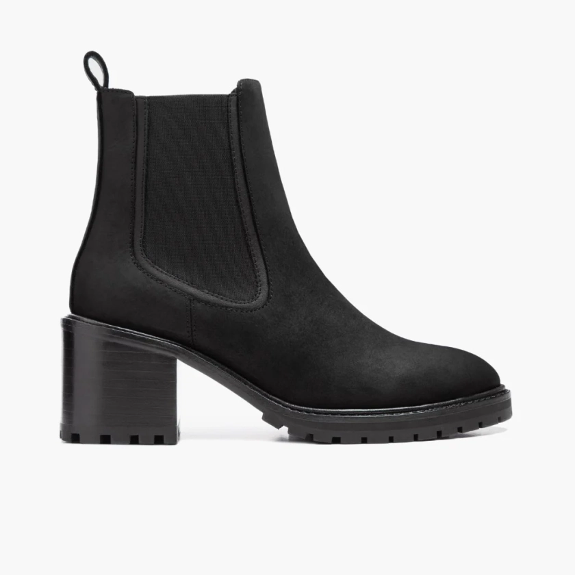 Women&#39;s Knockout High Heel Chelsea Boot In Black Matte - Thursday