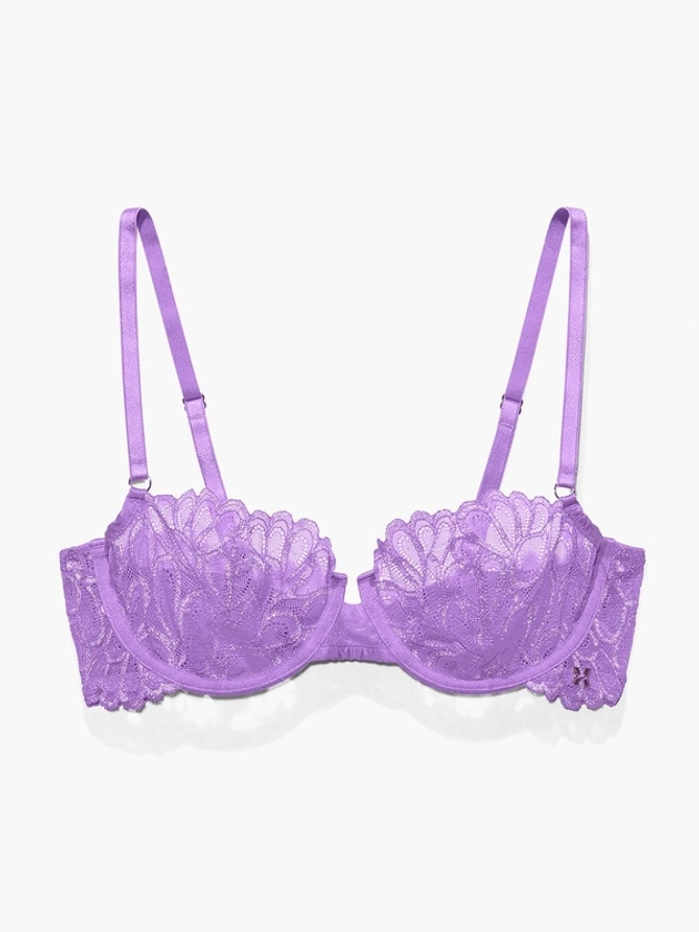 Savage Not Sorry Unlined Lace Balconette Bra in Purple | SAVAGE X FENTY France