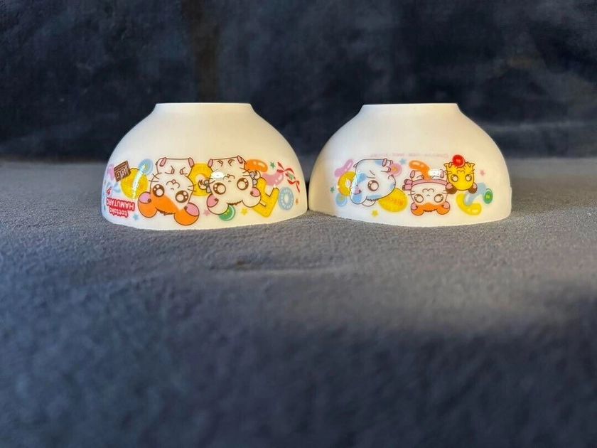 Tottoko Hamutaro Hamtaro Retro character bowl cute set of 2 rare!