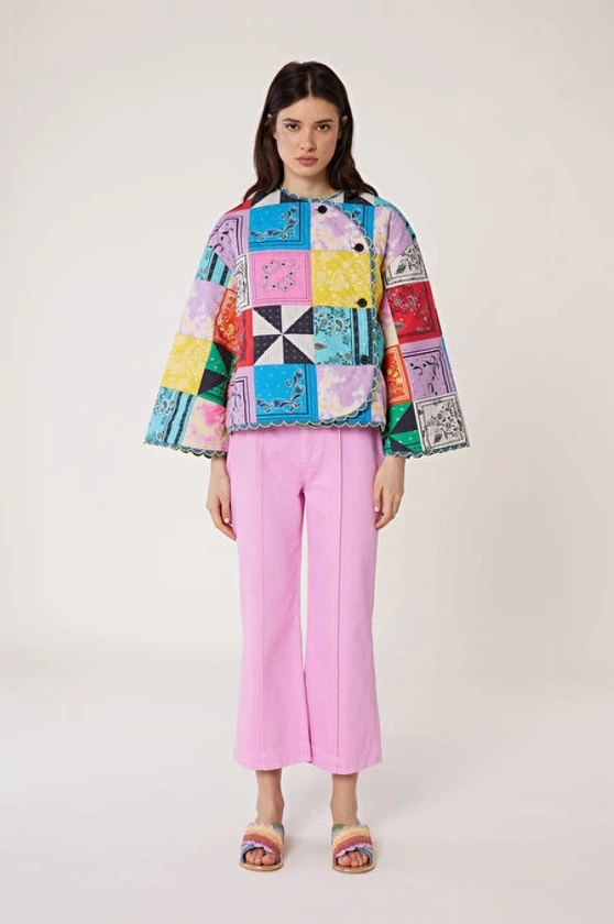 Kimono Réversible Bandana Patchwork Multicolore - Manoush