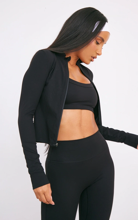 Black Basic Sculpt Jacket | Activewear