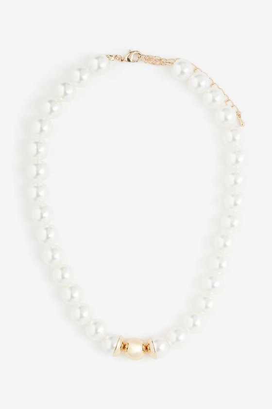 Beaded Necklace - White - Ladies | H&M US