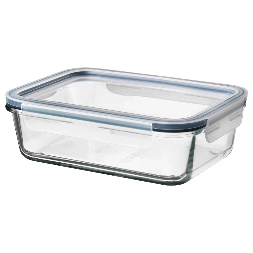 IKEA 365+ food container with lid, rectangular glass/plastic, 1.0 l (34 oz) - IKEA CA