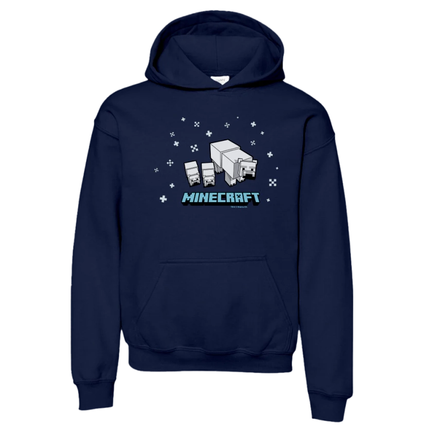 Minecraft Polar Bear Kids Pullover Hoodie