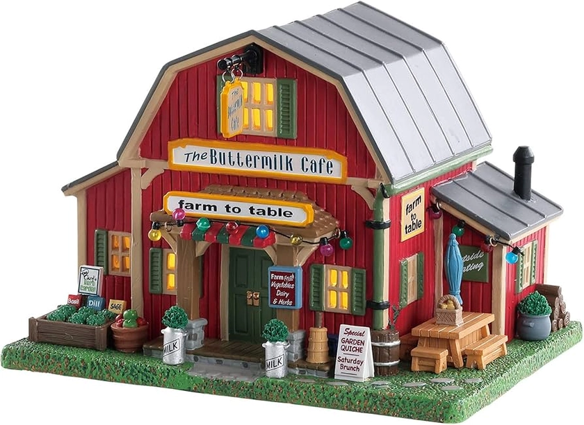 Amazon.com: Lemax Village Collection The Buttermilke Café #85388 : Home & Kitchen