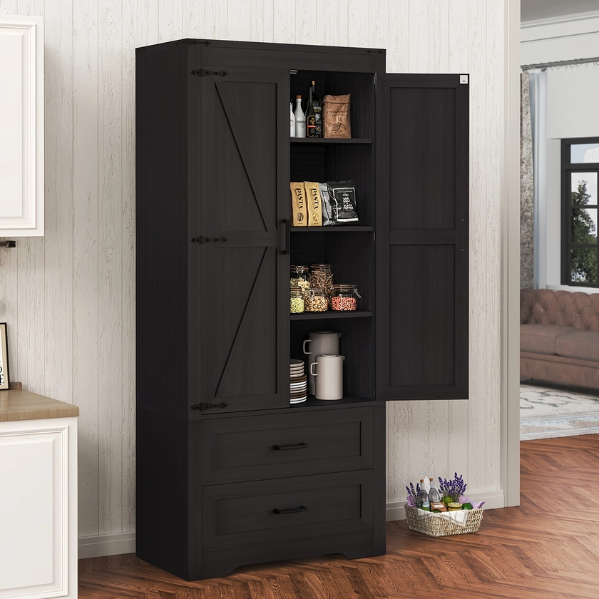 Athwel Tall Pantry Cabinet Kitchen Pantry Storage Cabinet - Temu