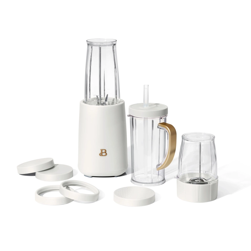 Beautiful Personal Blender Set with 12 Pieces, 240 W, White Icing by Drew Barrymore