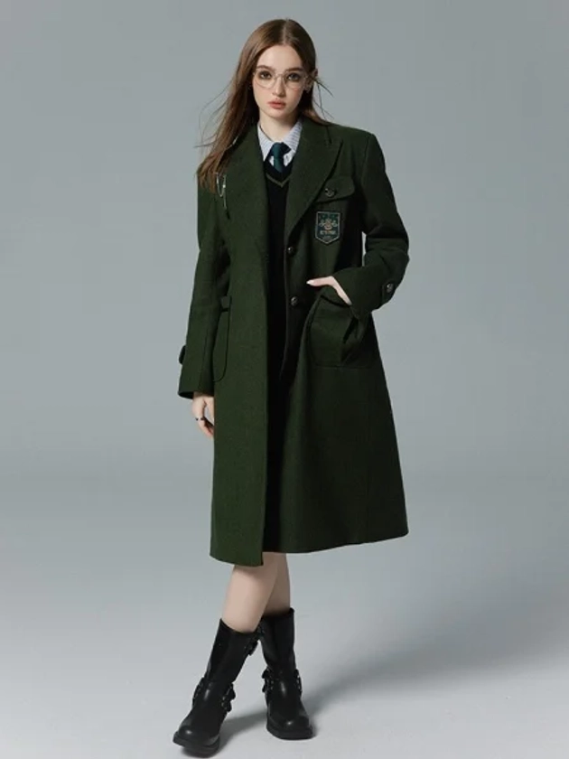 [$122.00]Slytherin Green Preppy Coat Harry Potter and KYOUKO Collaboration