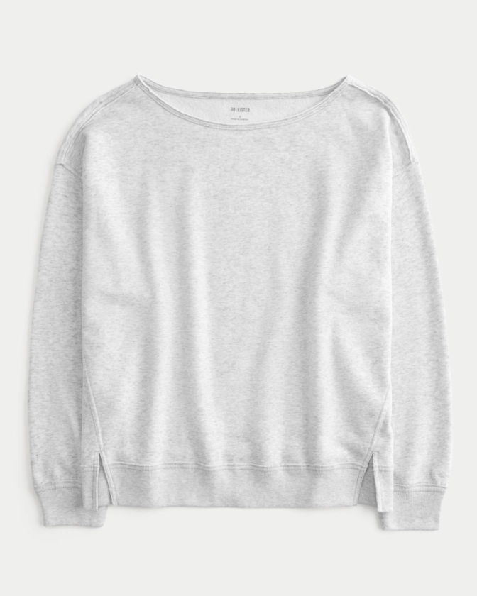 Women's Oversized Off-the-Shoulder Sweatshirt | Women's Tops | HollisterCo.com