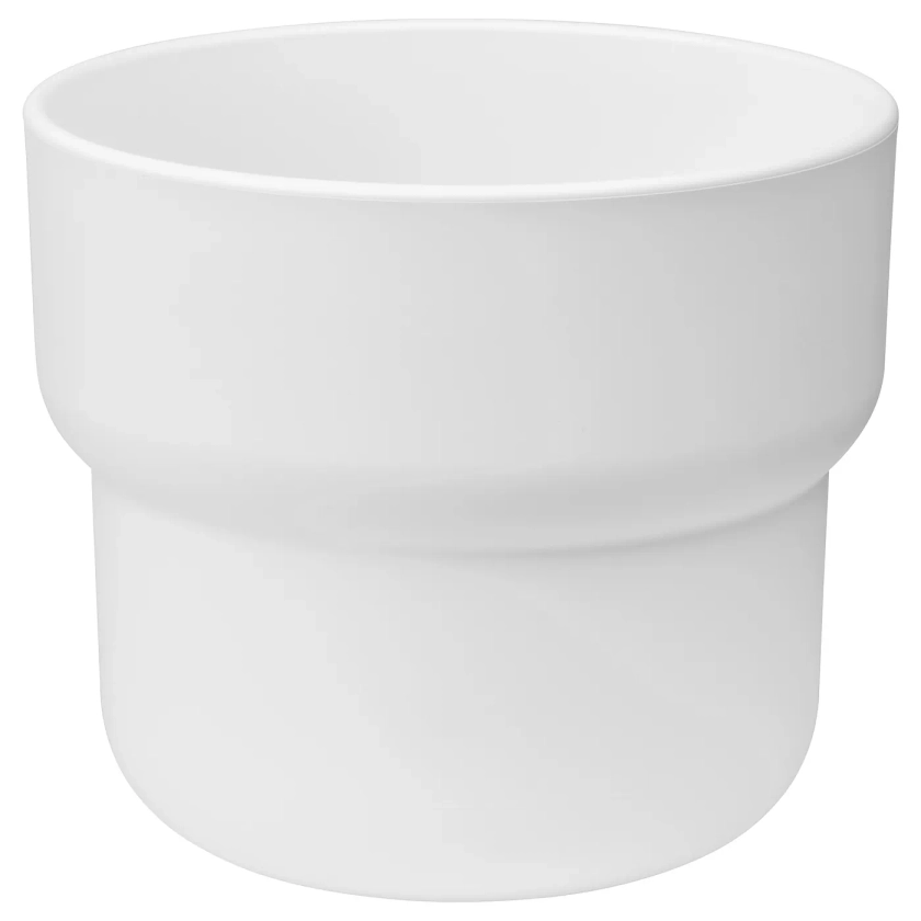 FÖRENLIG Plant pot - in/outdoor white 12 cm