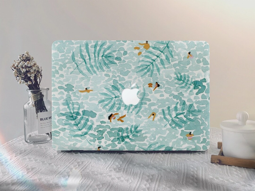 Peinture abstraite natation coque MacBook Macbook Pro 13 A2338 Macbook M2 Air 13 A2681 Pro 14 A2779 2022 Pro 13/15/16 pouces Unique housse pour ordinateur portable