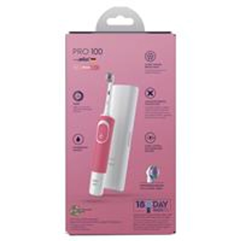 Oral B Pro 100 3D White Polish Power Toothbrush Pink