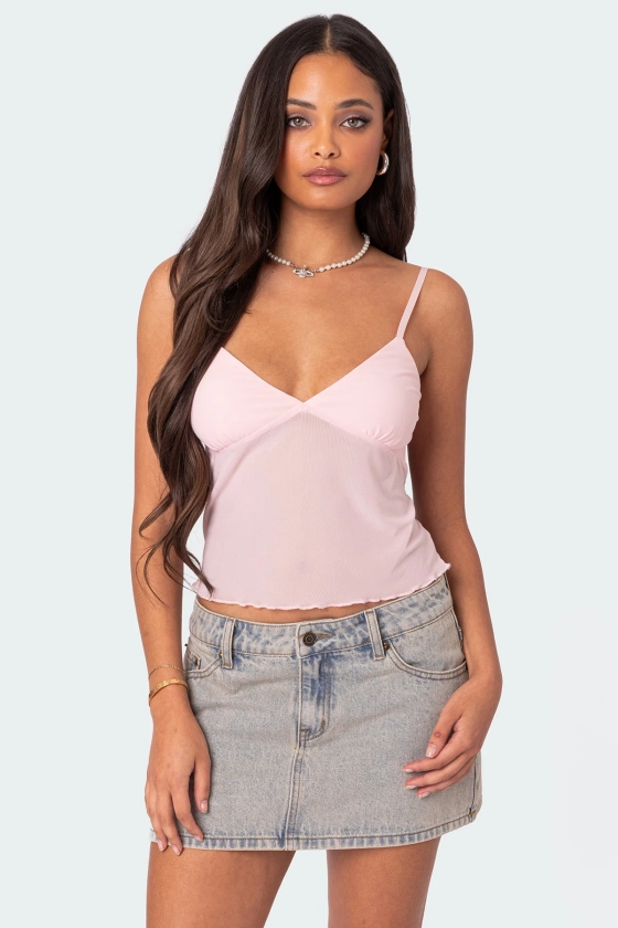 Serafina Sheer Mesh Tank Top