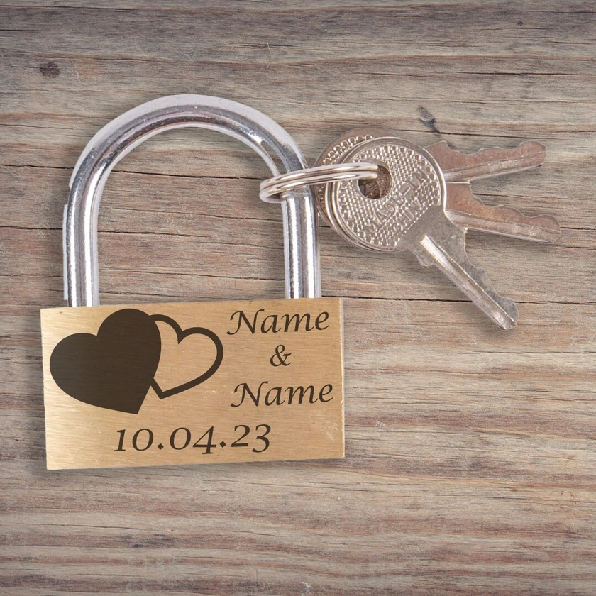 Engraved 38mm Love Lock Personalised Engraved Pad Lock - Etsy Australia