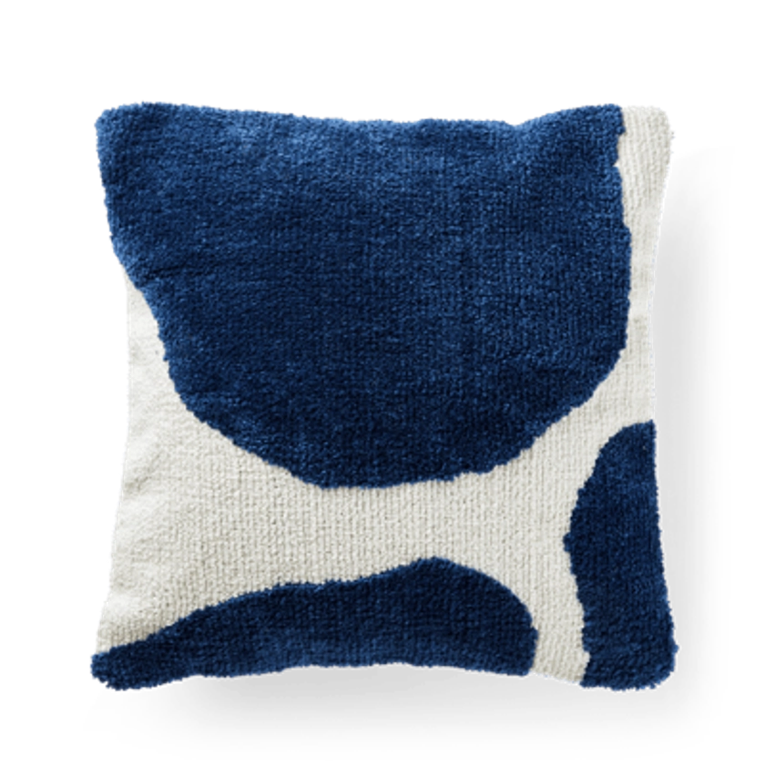 NOLAS Coussin bleu Larg. 45 x Long. 45 cm | CASA