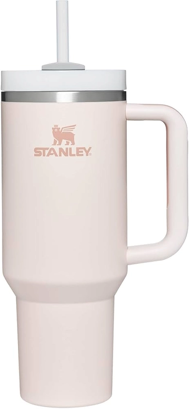 Stanley Quencher H2.0 FlowState Mug Isotherme avec Paille 1.2L - Froid Pendant 11 Heures - Glacé Pendant 48 Heures - Thermos Lavable au Lave-Vaisselle - Gourde Isotherme Sans BPA - Rose Quartz