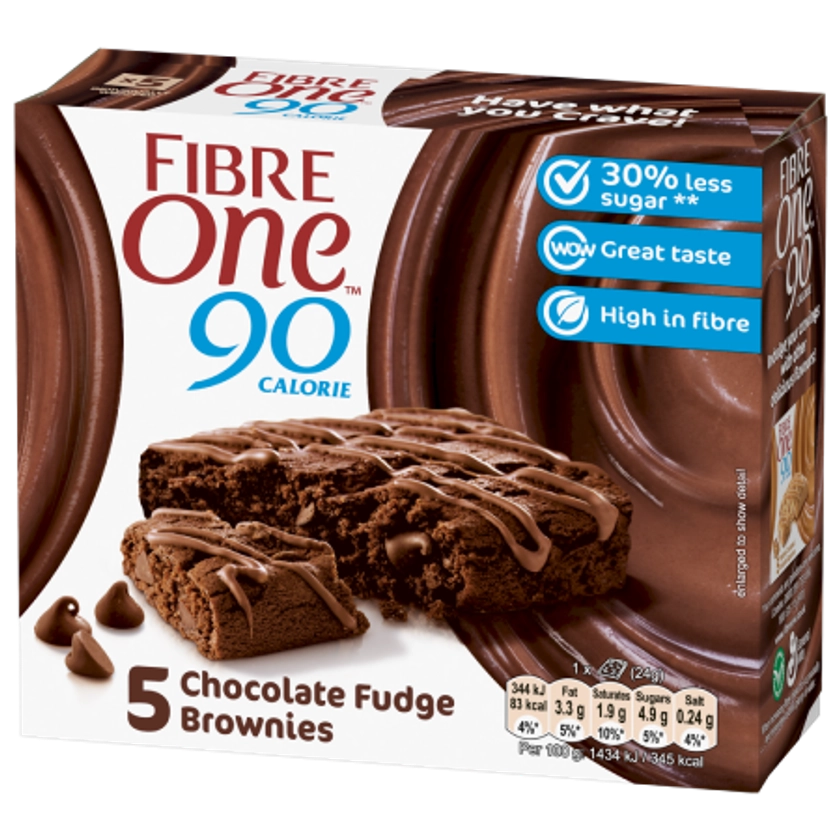 Chocolate Fudge Brownies - 90 Calorie Snack - Fibre One