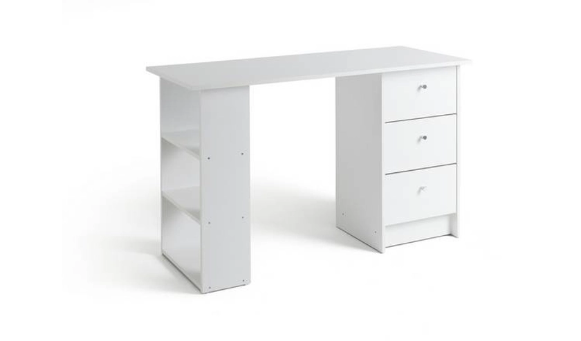 Buy Argos Home Malibu 3 Drawer Office Desk - Soft Grey | Desks | Argos