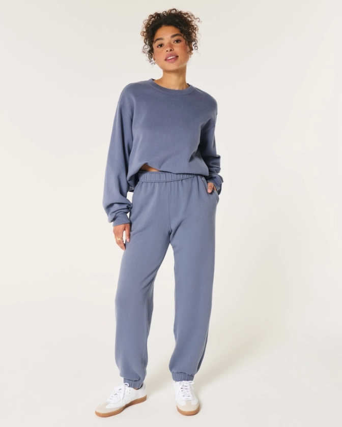 Women's Hollister Feel Good Fleece Dad Joggers | Women's | HollisterCo.com