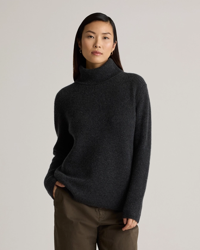 Mongolian Cashmere Fisherman Turtleneck Sweater