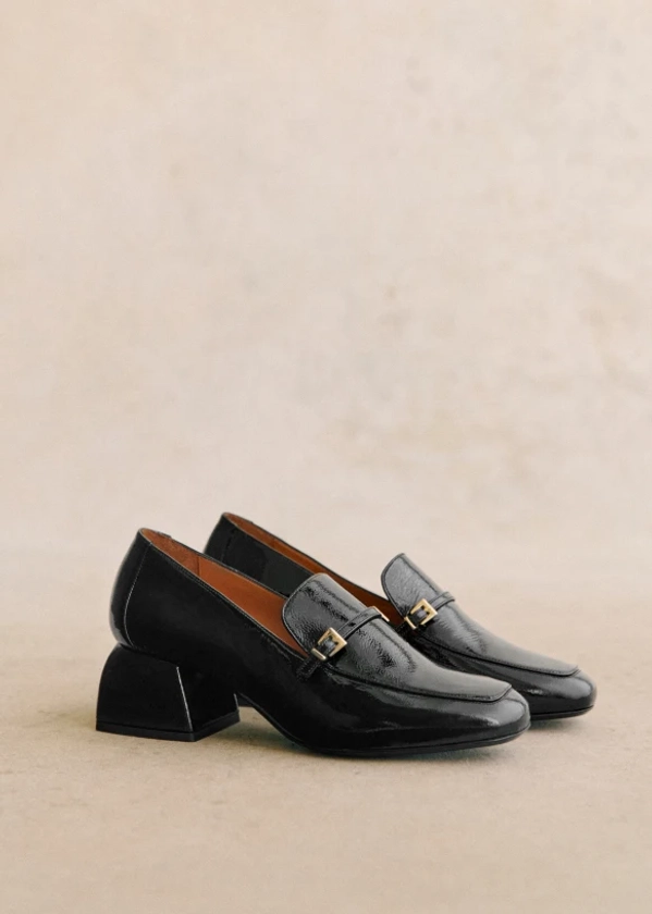 Mocassins Victoire - Noir Vernis - Cuir bovin vernis - Sézane