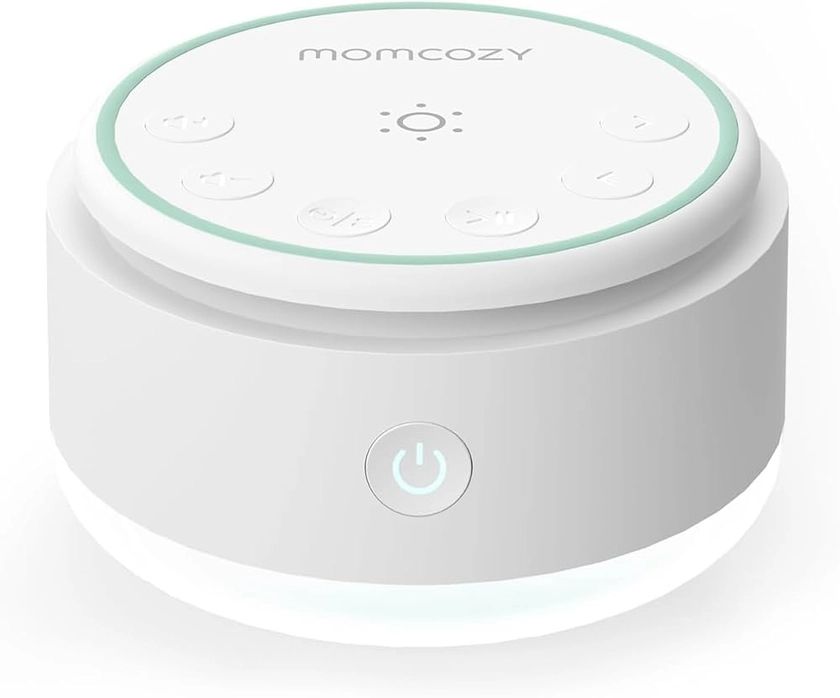 Momcozy Machine Sonore pour Bébé-20 Sons Apaisants et Lumière Tactile-Bruit Blanc Portable pour Enfants et Adultes, Minuterie de Sommeil et Mémoire|Compagnon de Voyage Idéal pour Sortie