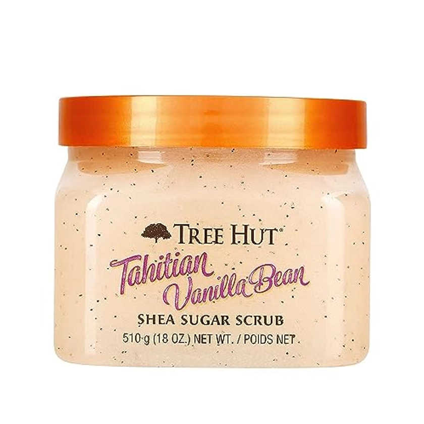 Amazon.com : Tree Hut Tahitian Vanilla Bean Shea Exfoliating Sugar Scrub, Tahitian Vanilla Bean, 18 Oz : Beauty & Personal Care