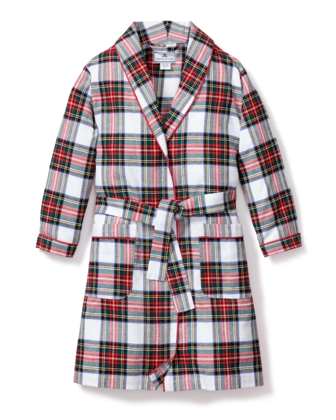 Kid's Brushed Cotton Robe in Balmoral Tartan