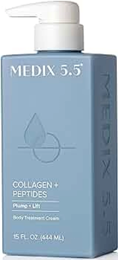 MEDIX 5.5 Collagen Cream Skin Care Face Lotion & Body Lotion For Dry Skin | Anti Aging Collagen Peptides Firming Cream Body Moisturizers Lifts, Firms, & Tightens For Younger Looking Skin, 15 Fl Oz