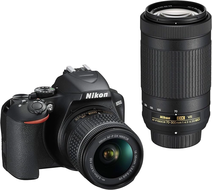 Nikon Kit Reflex numérique D3500 + AFP DX 1855 f/3.55.G VR + AFP DX 70300 f/4.56.3G Ed VR