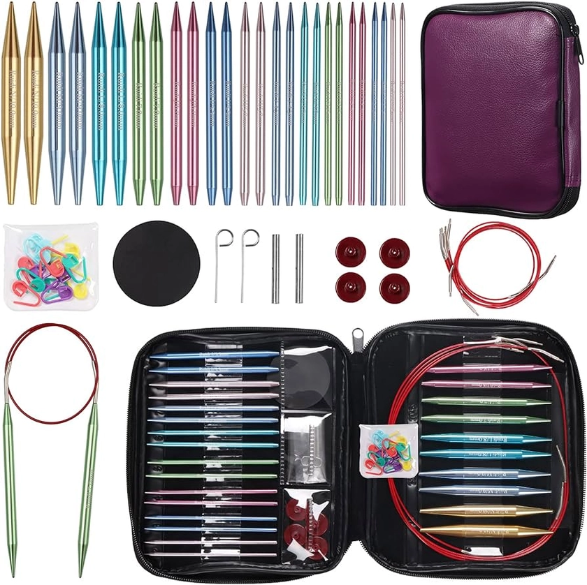 Ruidi 13 Pairs of Interchangeable Circular Knitting Needles Set