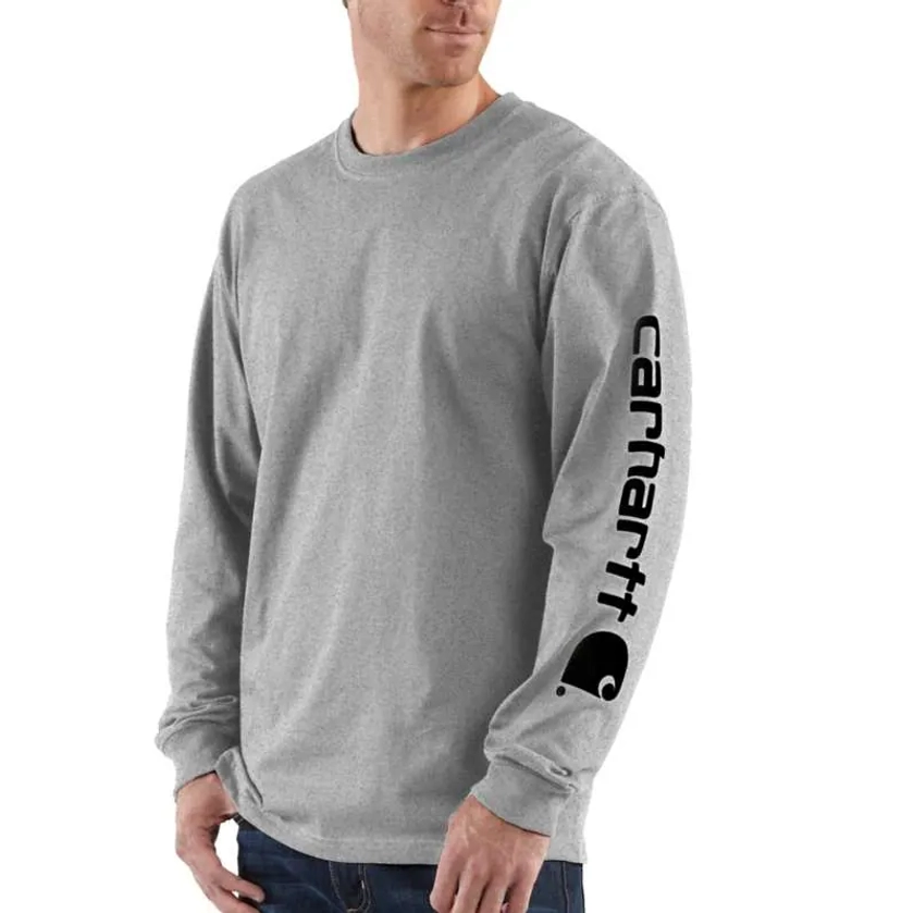 Loose Fit Heavyweight Long-Sleeve Logo Sleeve Graphic T-Shirt | TLL | Carhartt