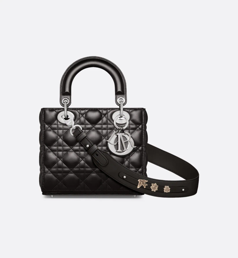 Sac Lady Dior My ABCDior Small Cuir d'agneau Cannage noir | DIOR