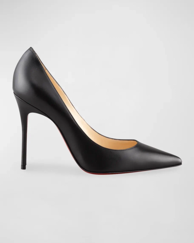 Kate Red Sole High-Heel Pumps, Black