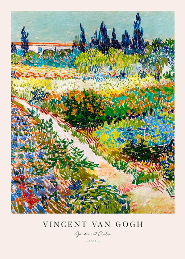 Van Gogh - Garden at Arles Affiche