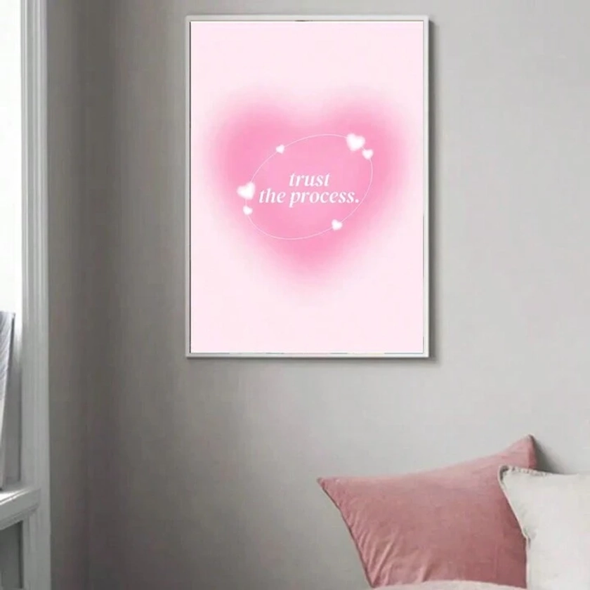 1Pc Pink Affirmation Aura Angel Number Wall Art Canvas Prints Painting Inspirational Quotes Poster Pictures For Living Room Decor