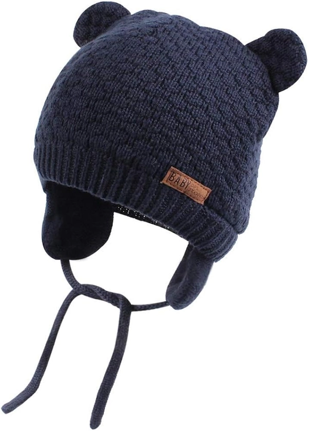 DRESHOW Bonnet Bébé Fille Garcon Bonnet Hiver Bebe Bonnet Enfants Chapeaux Infant Bonnet Bébé Fille Doux Mignon Cap pour Tomber Hiver