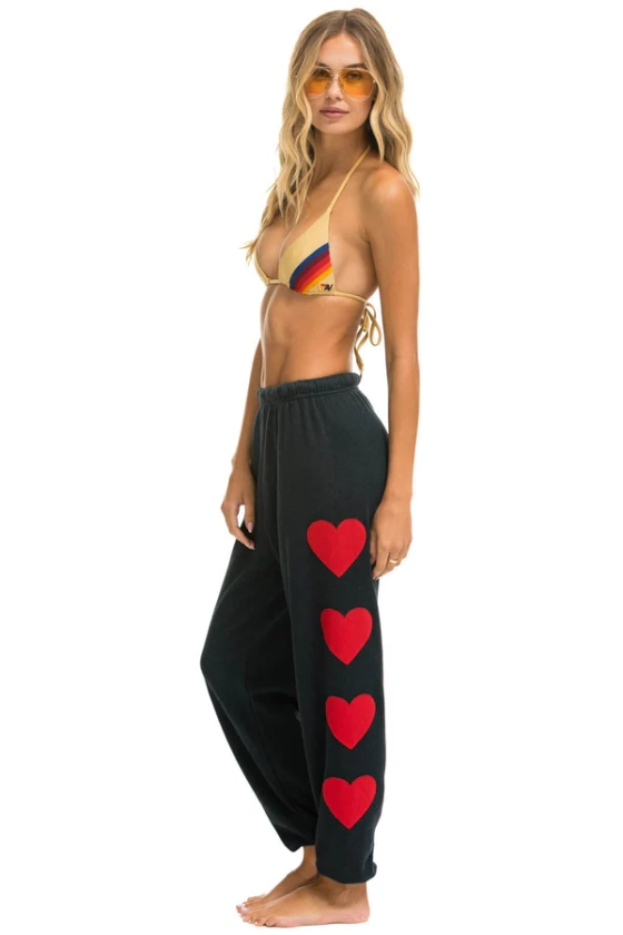 HEART STITCH 4 SWEATPANTS - CHARCOAL