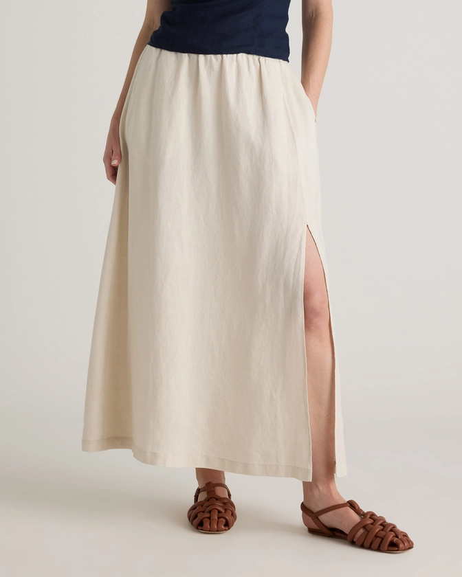 100% European Linen Maxi Skirt