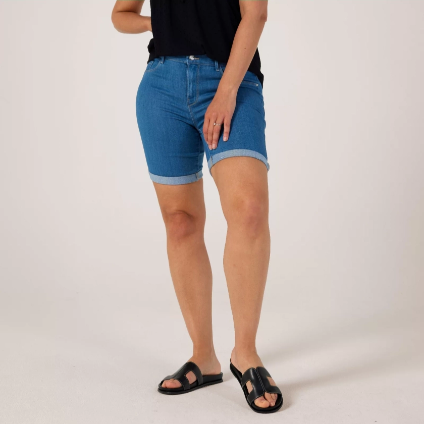 Only Mid Length Denim Shorts - QVC UK